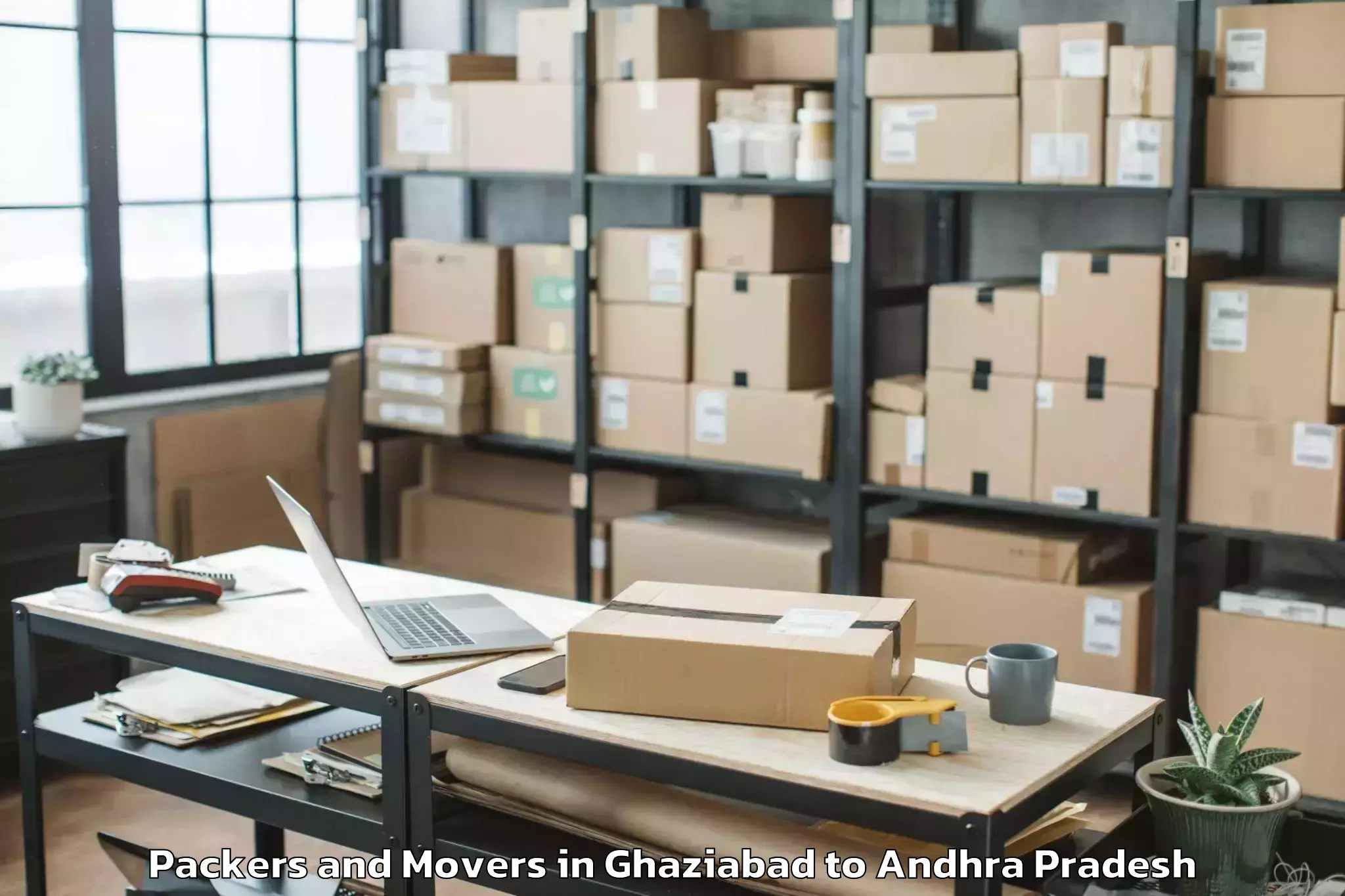 Professional Ghaziabad to Santhabommali Packers And Movers